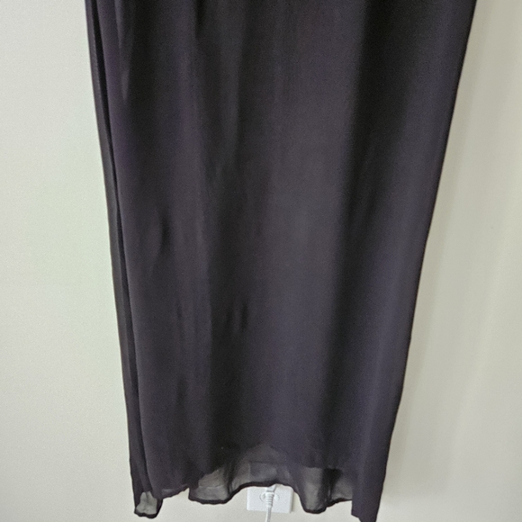 Doen Black Long Deep V Neck Slip Dress NWT - Picture 6 of 10